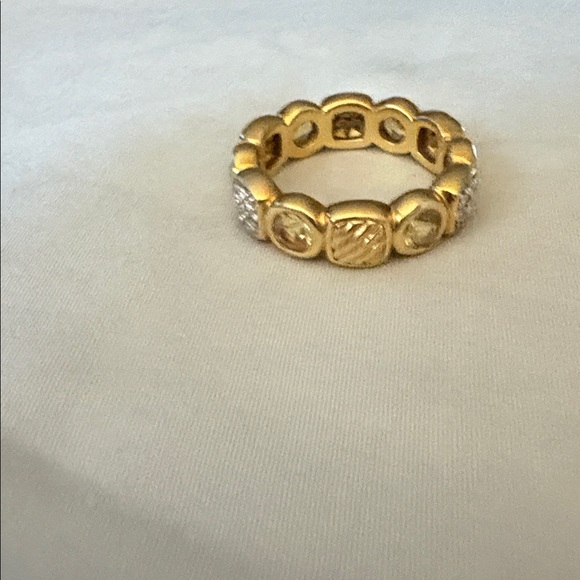 David Yurman Jewelry - David Yurman Gold and Pave Diamond Ring